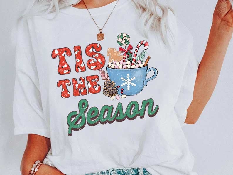 Tis The Season Christmas Sublimation, Cute Winter Png, Christmas Png, Christmas Party Png, Christmas Png File, Gnome Coffee Design