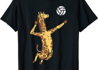 giraffe volleyball spike serve player spiker boys men women t shirt men