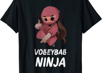 girls volleyball ninja funny sports t shirt men