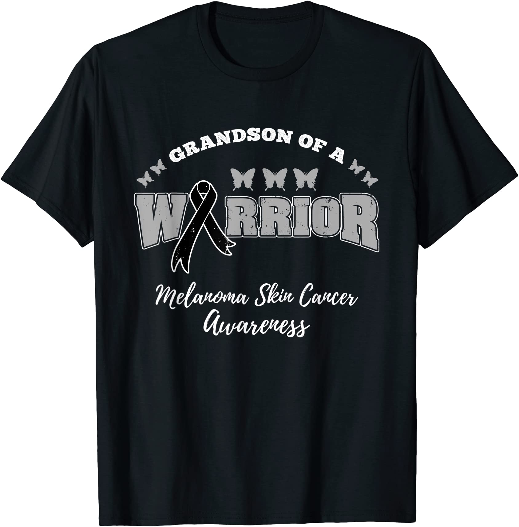grandson of a warrior melanoma skin cancer awareness t shirt men - Buy ...