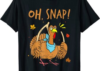 happy oh snap funny cute thanksgiving turkey turkey day kids t shirt men