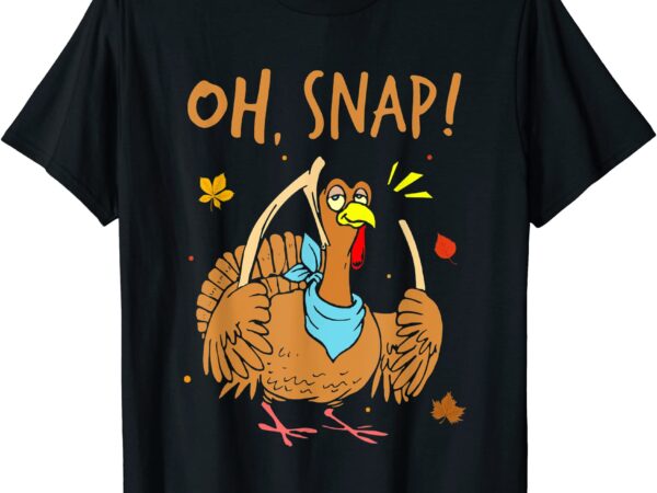 Happy oh snap funny cute thanksgiving turkey turkey day kids t shirt men