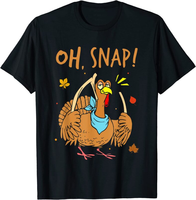 happy oh snap funny cute thanksgiving turkey turkey day kids t shirt men