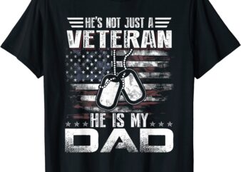 he is my veteran dad american flag veterans day t shirt men