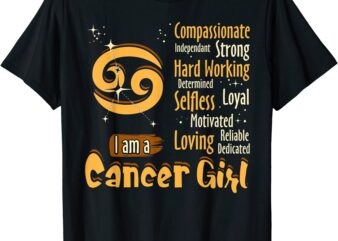i am a cancer girl zodiac sign women funny t shirt men