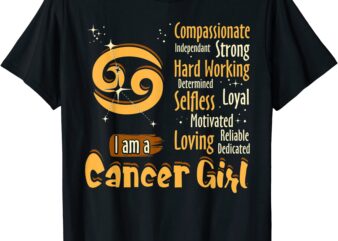 i am a cancer girl zodiac sign women funny t shirt men