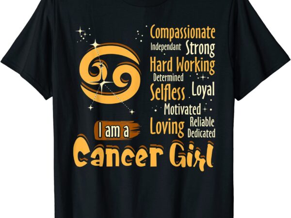 I am a cancer girl zodiac sign women funny t shirt men