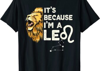 i39m a leo zodiac sign astrology july august birthday leo t shirt men