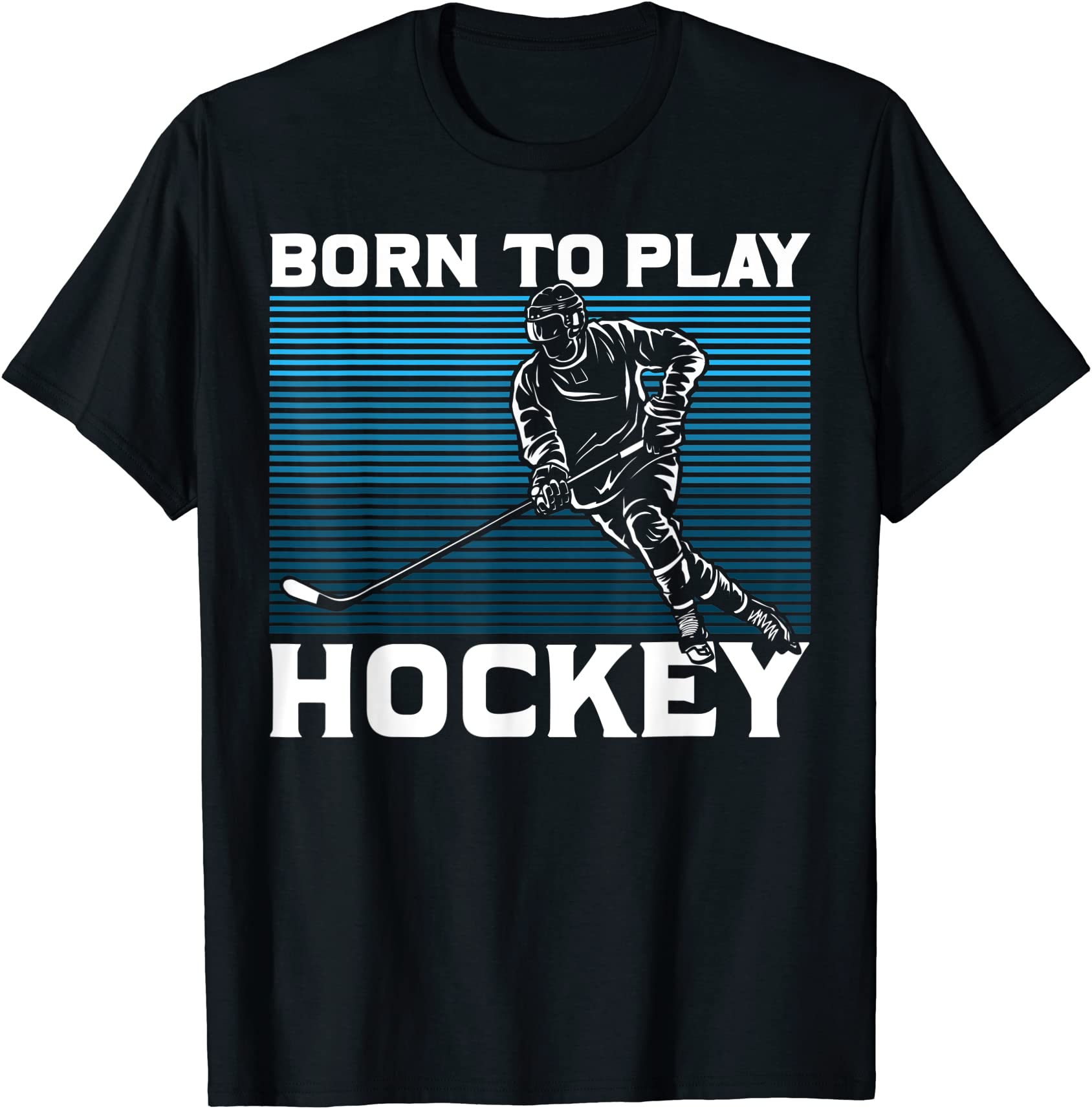 ice hockey goalie gift idea born to play hockey t shirt men - Buy t ...