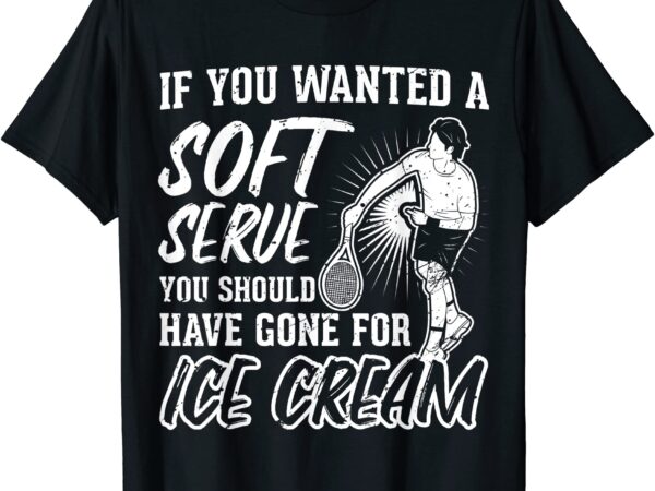 If you wanted a soft serve go for ice cream tennis design t shirt men