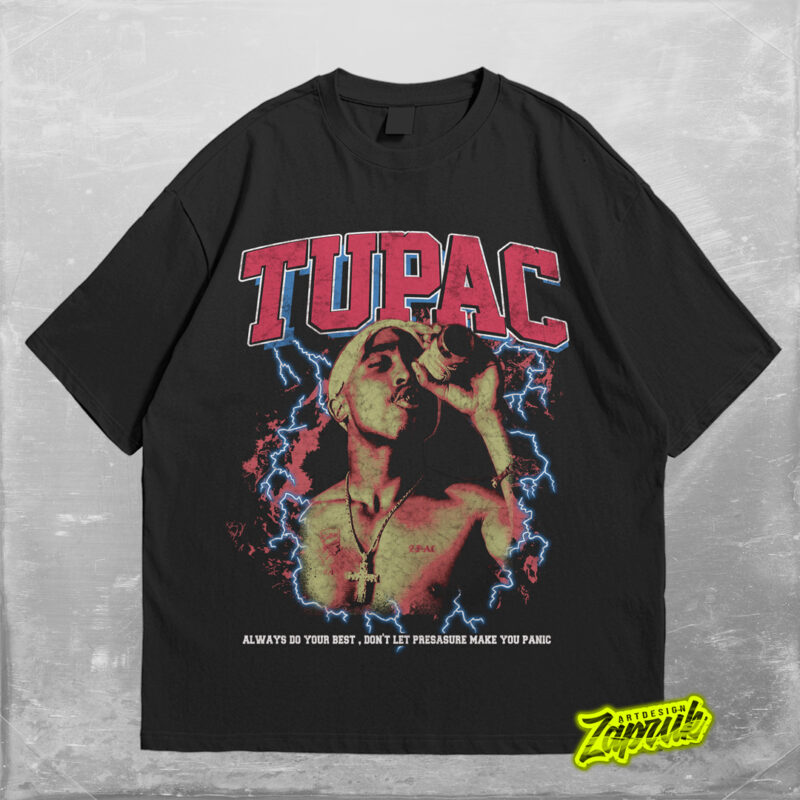 Tupac #2 thuglife 2pac shakur hiphop streetwear tshirt design