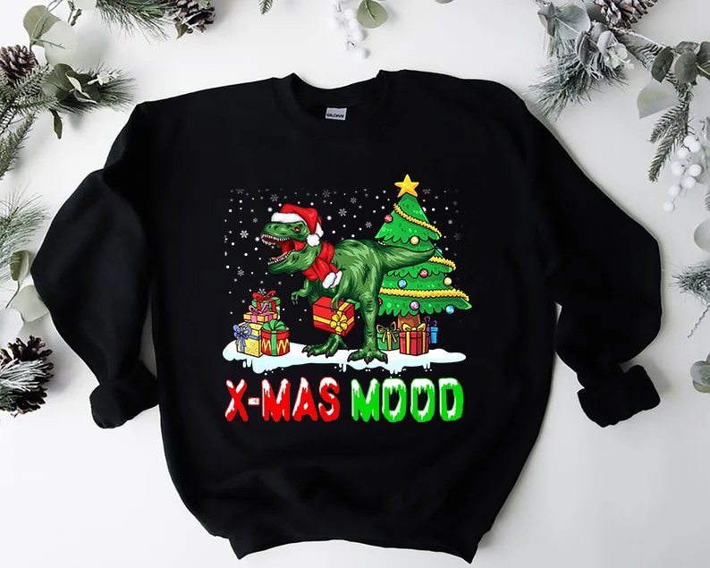 T- Rex X-Mas Mood Png Sublimation Design, Christmas Dinosaur Png, Christmas Animal Png, Merry Christmas Png, T-rex Png, Digital Download