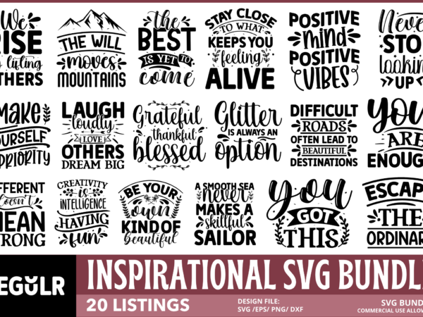 Inspirational svg bundle t shirt design for sale