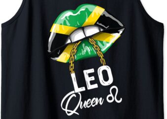 jamaica leo queen zodiac birthday jamaican womens lips cute tank top men