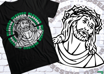 blessed jesus christ t shirt design