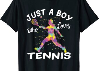 just a boy who loves tennis t shirt men