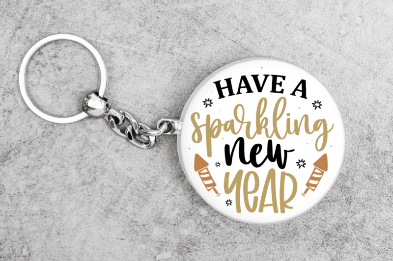 New Year Keychain Svg bundle