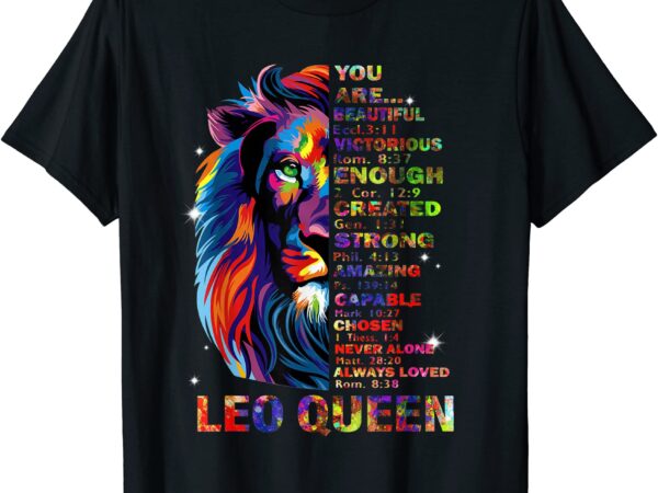 Ki leo queen christian bible verse costume girl t shirt men