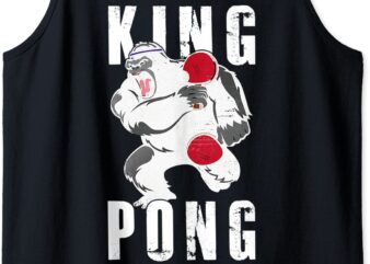 king pong funny vintage ping pong table tennis gift tank top men