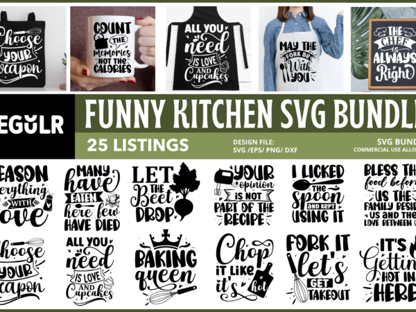 Kitchen svg bundle t shirt vector art