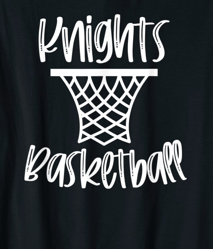 knights basketball team mascot school spirit game night t shirt men