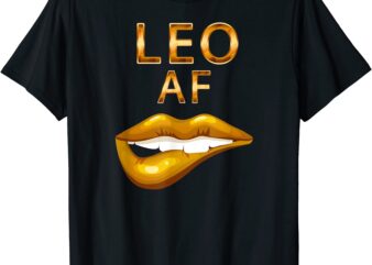 leo af gold sexy lip birthday t shirt men