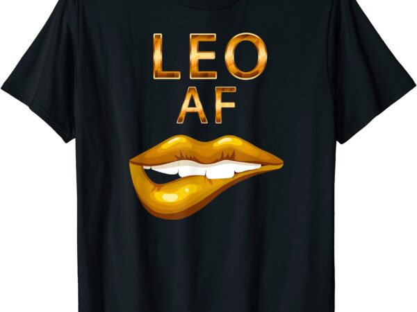 Leo af gold sexy lip birthday t shirt men