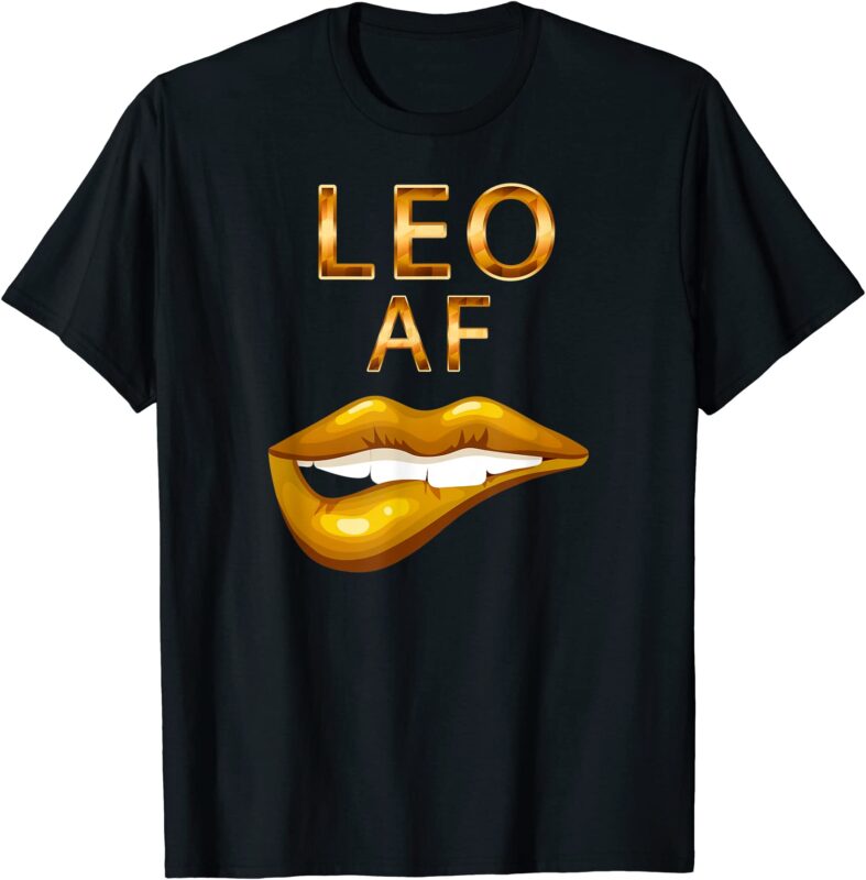 leo af gold sexy lip birthday t shirt men