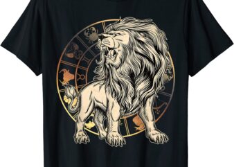 leo birthday gift born in july august zodiac leo t shirt men