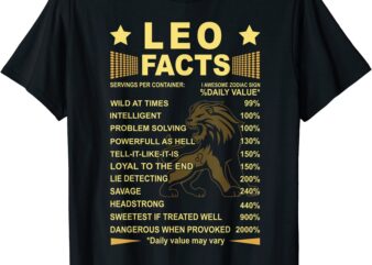 leo facts zodiac funny leo birthday gift tee t shirt men