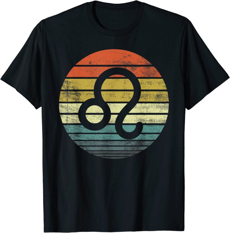 leo gifts funny retro sunset zodiac sign birthday t shirt men
