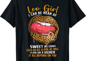 leo girl zodiac sign sweet as candy leopard lip t shirt men