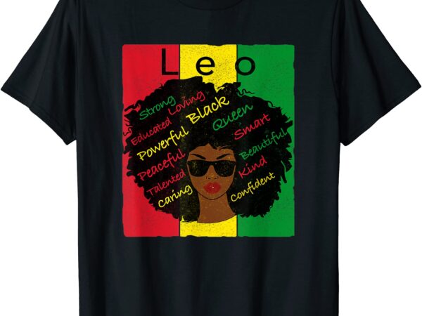 Leo pride black woman afro horoscope zodiac tshirt men