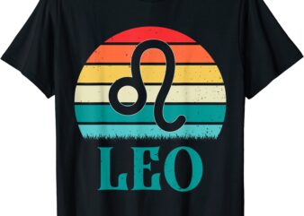 leo sunset zodiac t shirt men
