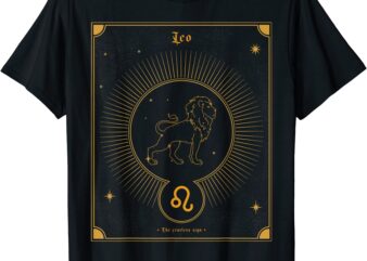 leo the fearless sign zodiac t shirt men