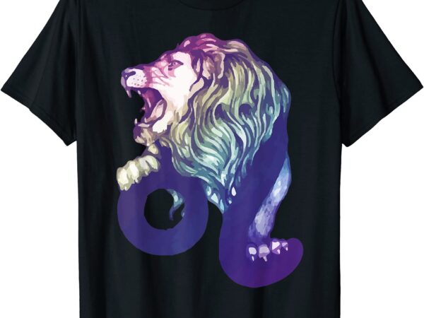 Leo watercolor zodiac t shirt men