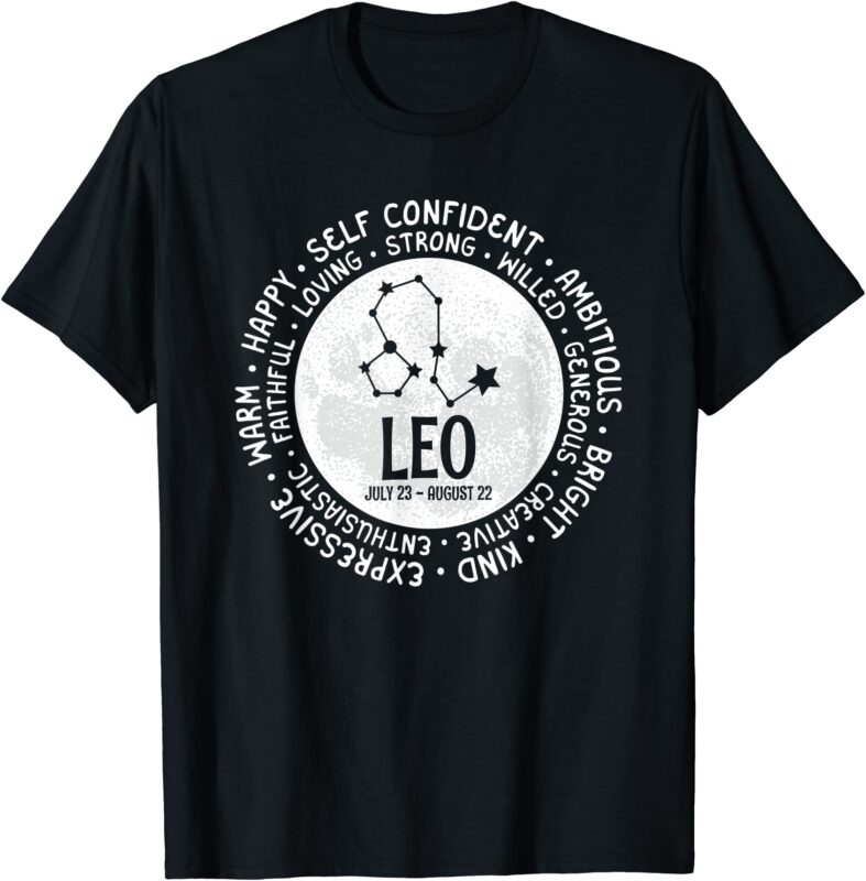 leo zodiac facts traits horoscope sign astrology gift t shirt men