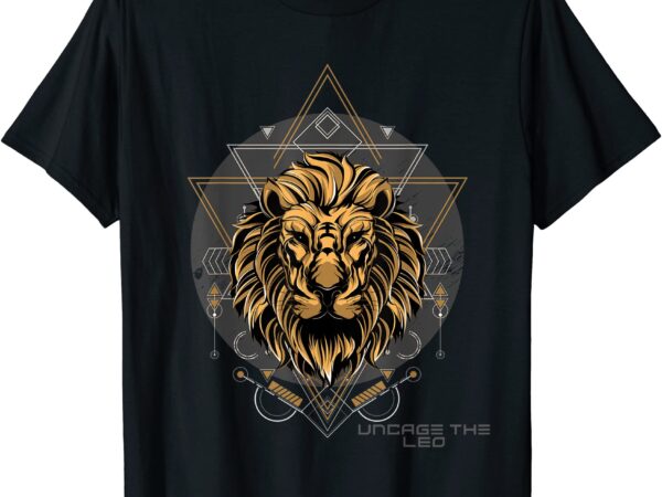 Leo zodiac lion astrology birthday t shirt men