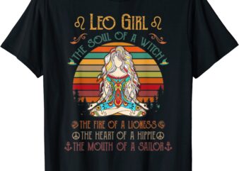 leo zodiac sign girl t shirt men
