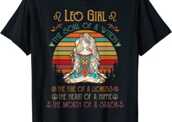 leo zodiac sign girl t shirt men