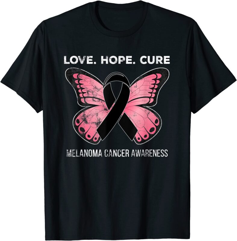 love hope cure melanoma skin cancer awareness butterfly men - Buy t ...