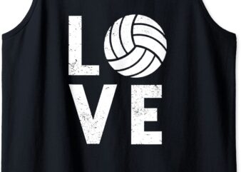 love volleyball team volleyball tank top men t shirt vector graphic