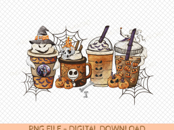 Nightmare coffee latte png, iced coffee cheetah leopard drink cozy digital, sublimation design hand drawn printable graphic clipart