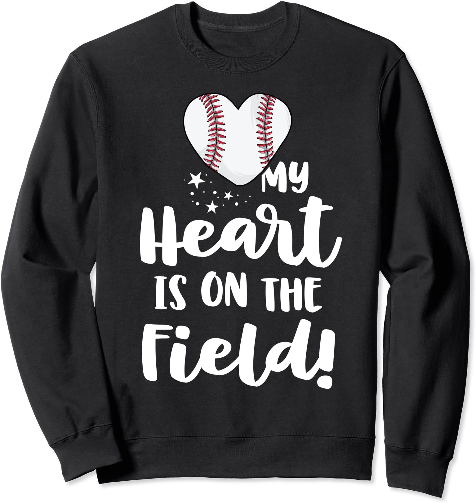 my heart is on the field baseball shirt for mom softball sweatshirt ...