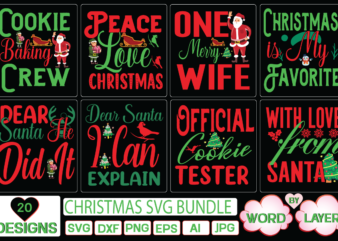 christmas svg bundle t shirt vector file