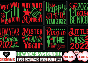 New Year svg bundle SVG Cut File