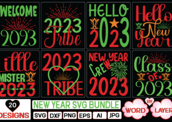 New Year svg bundle SVG Cut File