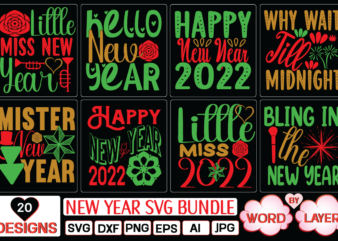 New Year svg bundle SVG Cut File