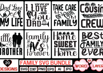 family svg bundle SVG Cut File