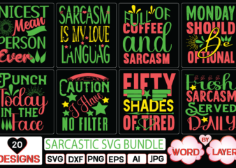 Sarcastic SVG Bundle SVG Cut File